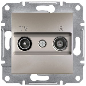 Розетка TV / R концевая ASFORA бронза EPH3300169